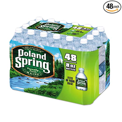 Poland Spring Half Pint Natural Spring Water 8 oz - Pack of 48