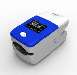 Acc U Rate Pulse Oximeter Blood Oxygen Saturation Monitor with silicon cover batteries and lanyard