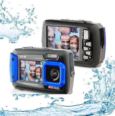 20MP Waterproof AQUA 8800 Shockproof UnderWater Digital Camera Video recorder (Blue) with 16GB card By SVP