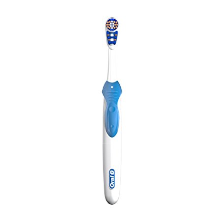 Oral-B 3D White Action Battery-Powered, Battery Toothbrush, 1 Count (Colors May Vary)