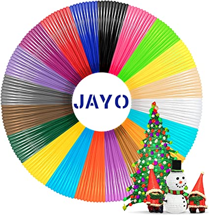 16 Colors 3D Printing Pen PLA Filament Refills, Each Color 16 Feet, High-Precision Diameter and Kids Safe Refill, Total 256 Feet/80 Meters 3D Pen Refill