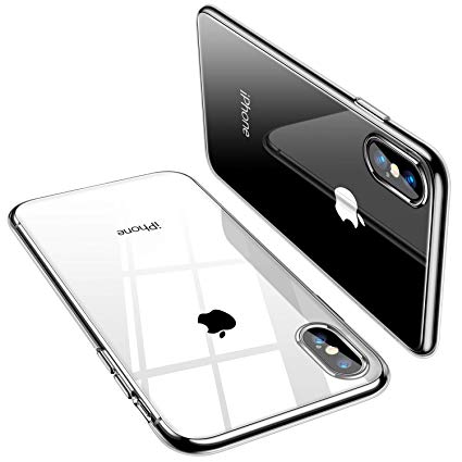 iPhone Xr Case,Electroplated Frame Clear Cell Phone Case,Ultra Slim TPU Gel Case for iPhone Xr(Silver)