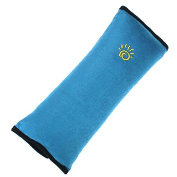 LKE Auto Pillow Micro-suede Seat Belt Shoulder Pad, Blue