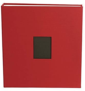12 x 12-inch Cloth D-Ring Album by American Crafts | Cardinal, includes 5 page protectors