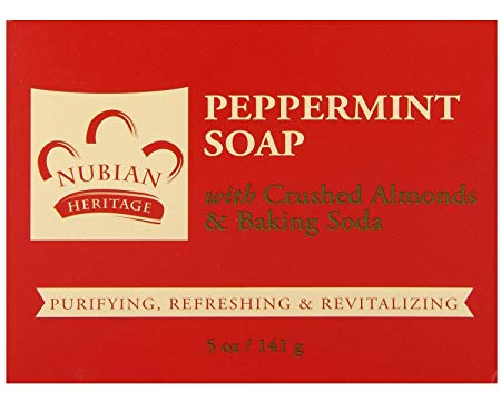 Nubian Heritage Bar Soap, Peppermint & Aloe 5 oz (Pack of 8)