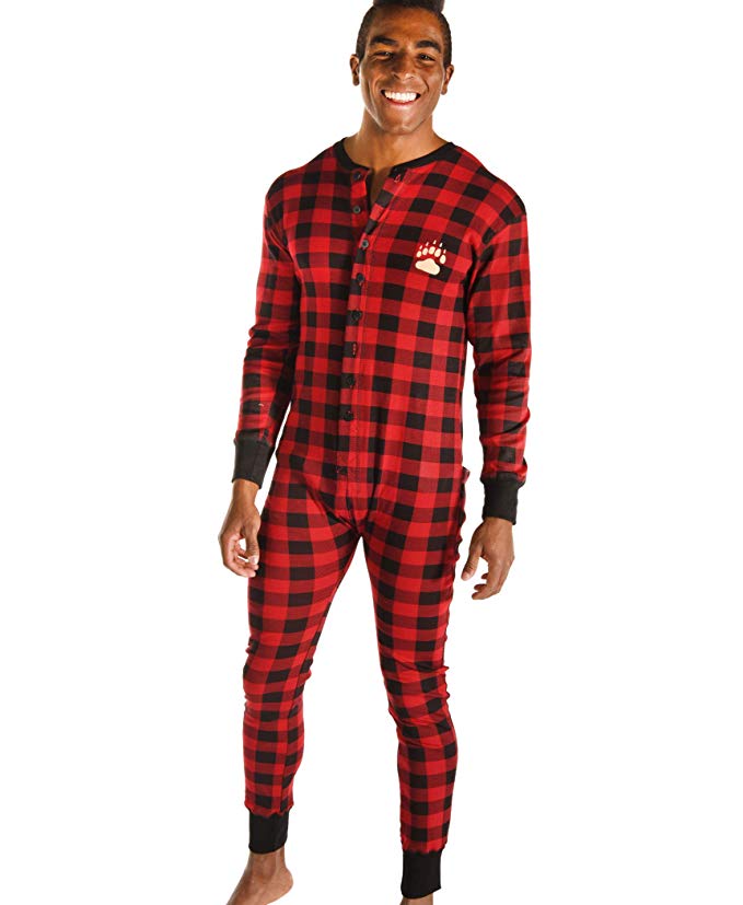 LazyOne Flapjack, One-Piece Pajamas with Drop Seat, Matching Christmas Pajamas