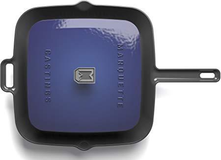 Marquette Castings Enameled Grill Pan with Press (Navy)