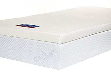 Memory Foam Mattress Topper with Cover, 3 inch - UK Single