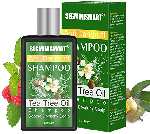 Tea Tree Oil Shampoo,Anti-Dandruff Shampoo For Dry Itchy & Flaky Scalp,Tea Tree Essential Oil Deep Cleansing for Dandruff Dry Scalp and Itchy Hair