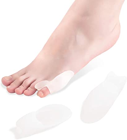 Kalevel 2pcs Toe Separators Gel Toe Spacer Spreader Stretcher Pinky Toe Straightener Corrector Bunion Guard Little Toe Cushion Corn Protector for Toe Alignment Bunions Hammer Corns Pain Relief