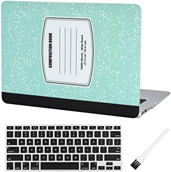 MacBook Air 13 inch Case A1369 A1466 Laptop Hard Case Matte Rubberized Hard Shell Case Cover (Old Version 2010-2017) & Silicon Keyboard Cover & Dust Brush-Turquoise Notebook