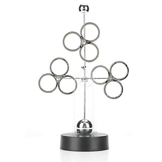 Walfront Art Perpetual Motion,Electronic Perpetual Motion Physics Science Revolving Celestial Model Kinetic Art Craft Desk Decoration