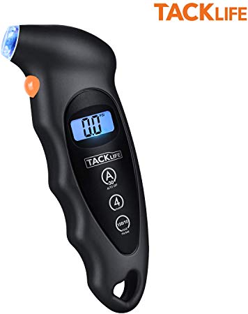 TACKLIFE Digital Tire Pressure Gauge, Backlit Display & LED Nozzle Tire Gauge, Accurate Detection,150 PSI with 4 Settings