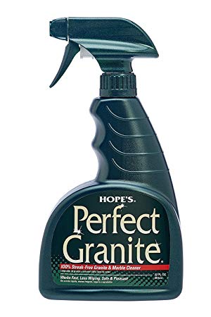HOPE'S Perfect Granite & Marble Cleaner, 22-Ounce, Safe, Streak-Free, Ammonia-Free Granite Cleaning Spray - Pack of 2
