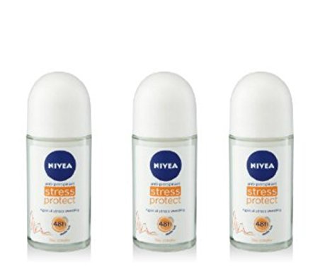 Nivea for Women Deodorant Roll On 1.69 oz - 3 Pack (Stress Protect)