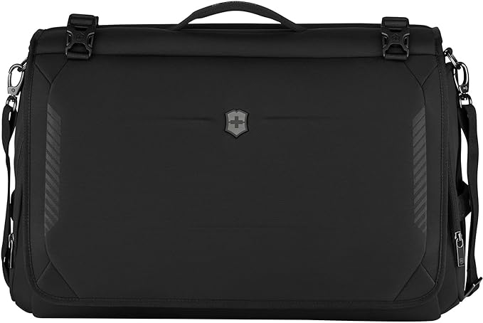 Victorinox Crosslight Garment Bag - Lightweight Travel Bag to Keep Clothes Wrinkle-Free - Garment Bag for Hanging Clothes - Travel Bag for Men & Women - Made from Recycled Bottles - Black