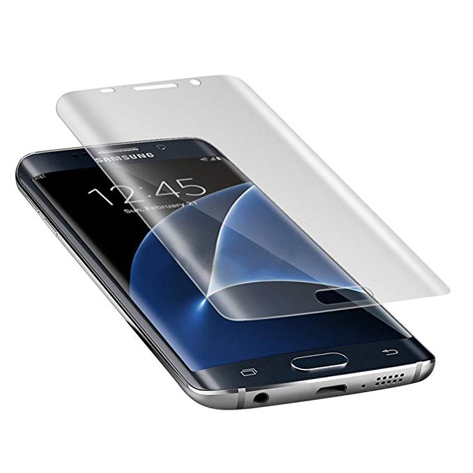 Galaxy S7 Edge Screen Protector [Full 3D Coverage] ,TANTEK [Anti-Bubble] [HD Ultra Clear] PET Film Curved Edge to Edge Screen Protector for Samsung Galaxy S7 Edge,[Lifetime Warranty][1-Pack]