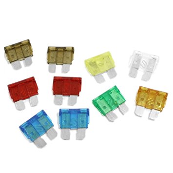 TOOGOO(R) 10 Pcs Multi Color Auto Car ATC Blade Fuses 5A 7.5A 10A 15A 20A 25A 30A