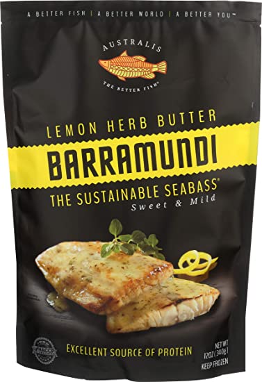 Australis, Lemon Herb Butter Barramundi Fillet, 12 oz (Frozen)