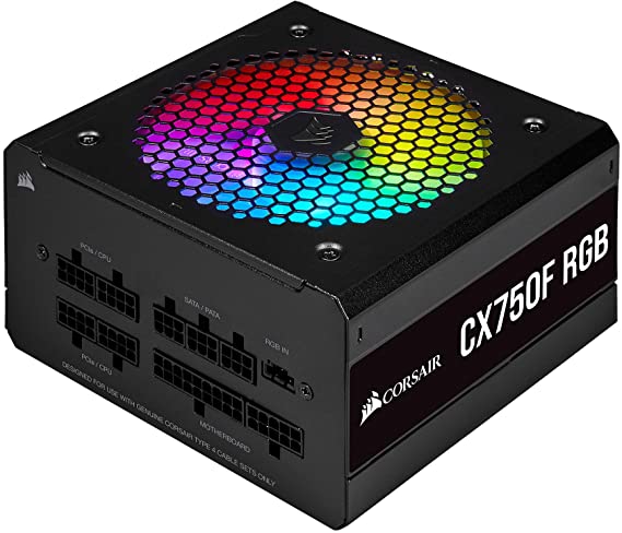 Corsair CX750F RGB, 750 Watt, 80 Plus Bronze, Fully Modular RGB Power Supply