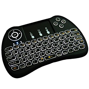 Tripsky H9 BACKLIT 2.4GHz Wireless Mini Kodi Keyboard with Touchpad Mouse for Raspberry Pi 2, MacOS, Linux, HTPC, IPTV, Google Android TV Box, Windows