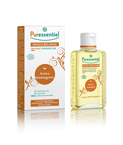 Puressentiel Muscle Relaxing Organic Massage Oil, Arnica/Wintergreen, 100ml