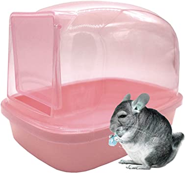 kathson Dwarf Hamster Bathroom, Chinchilla Sauna Room Plastic Sand Bath House Ideal for Gerbils, Hedgehog, Squirrel and Other Small Animals