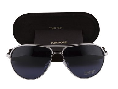 Tom Ford Marko TF0144 Shiny Rhodium w/Blue Gradient 18V