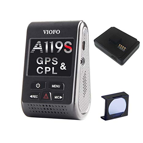 VIOFO A119S V2 1080P FHD at 60FPS Dash Camera with GPS Logger & CPL, Latest 2018 Edition