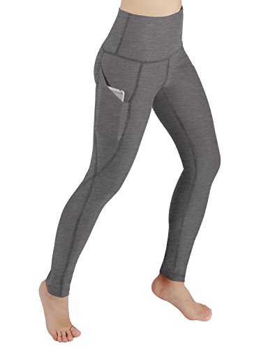 ODODOS High Waist Out Pocket Yoga Pants Tummy Control Workout Running 4 way Stretch Yoga Leggings