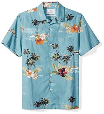 28 Palms Men's Standard-Fit 100% Cotton Hawaiian Shirt