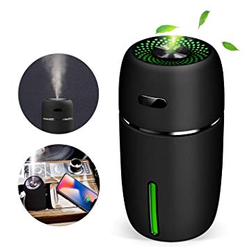Mini Humidifier with USB Mist Humidifier for Home Office Baby Bedroom Portable Humidifier with 7 Colors LED Light for Car Mini Travel Humidifier with Auto Shut-Off and Adjustable Mist Modes