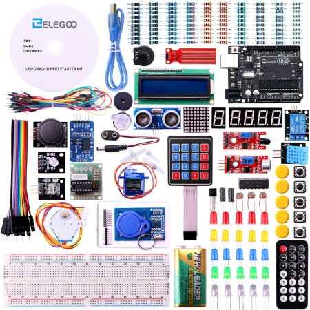 Elego 2016 New Upgrade RFID Master Starter Kit with Tutorial, RC522 Module, UNO R3, LCD1602 IIC, Breadboard and Jumper wire For Arduino