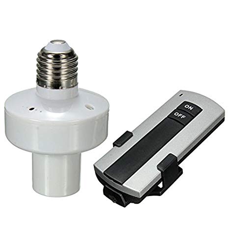 Wholesale Screw Wireless Remote Control Light Lamp Bulb Holder Cap Socket Switch New On Off