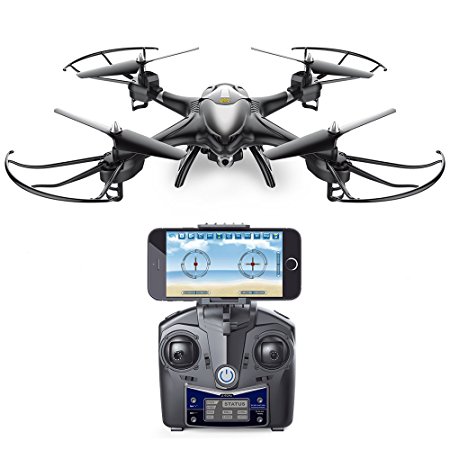 Holy Stone HS200 FPV RC Drone with HD Wifi Camera Live Feed 2.4GHz 4CH 6-Axis Gyro Quadcopter with Altitude Hold, Gravity Sensor and Headless Mode RTF Helicopter