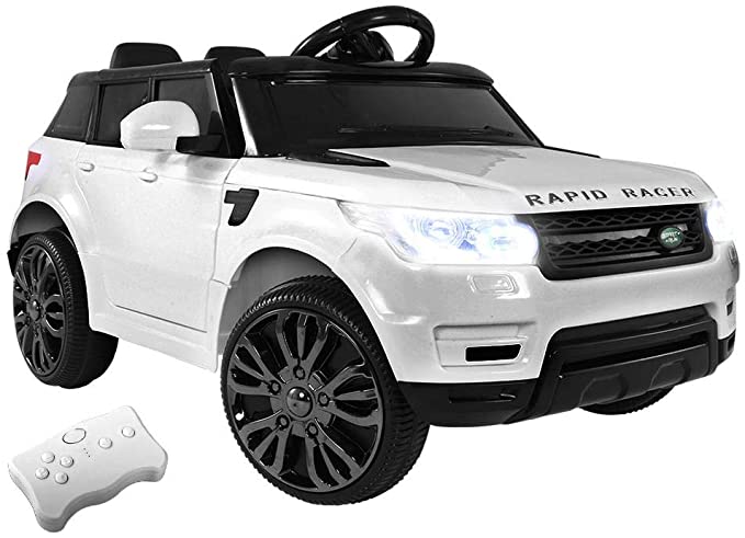RIGO Kids Ride On Car RANGE ROVER Licensed Inspired Toy Car Remote Control-White