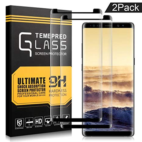 Samsung Galaxy Note 8 Screen Protector,AOFU Tempered Glass 3D Touch Compatible,9H Hardness,Bubble(2 Packs)