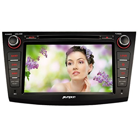 Pumpkin 8 inch Android Double DIN Quad Core Car DVD Player Touchscreen GPS Navigation FM/AM Car Stereo Support 3G/WIFI/OBD2/DAB/Bluetooth/DVR/Mirror Link for New Mazda 3 2010-2013
