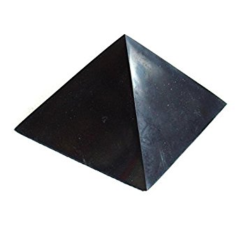 Polished Shungite Power Pyramid from Russia - 5 cm (2inch) approximately