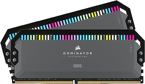 CORSAIR DOMINATOR PLATINUM RGB DDR5 RAM 32GB (2x16GB) 5600MHz CL36 AMD EXPO iCUE Compatible Computer Memory - Grey (CMT32GX5M2B5600Z36)