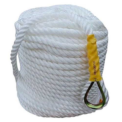 Yaheetech Twisted 3 Strand Nylon Anchor Rope with Thimble-200 Feet