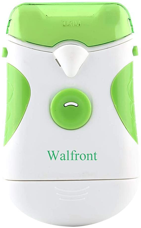 Walfront Electric Nail Trimmer White Green Dual-use Nails Trim File Clipper Manicuring Tools