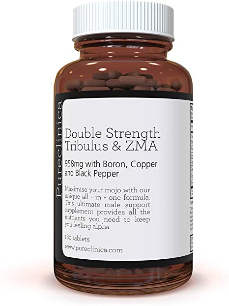 Double Strength Tribulus and ZMA (958mg – 40% Saponins with Copper, Boron & Black Pepper) x 180 Tablets - 6 Months Supply! SKU: TRIBZ3