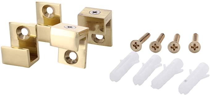 CRL Brass 5/8" Wide Mirror Clips - Set