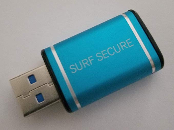 Surf Secure Data Block - Fast Charging USB Defender, Virus and Data Sync Blocker, Stop Identity Theft and Malware from Laptop, Tablet, Smartphone When Charging in Public; Slim, Enhanced Metal Design