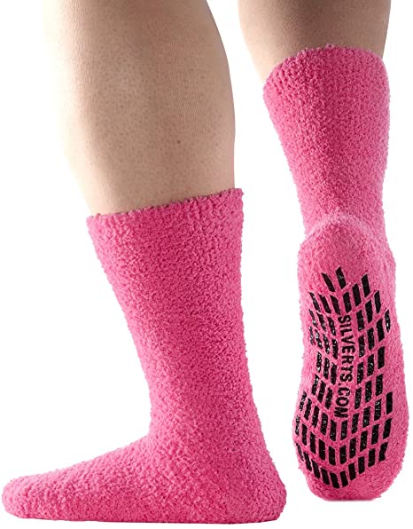 Non Skid Hospital Socks/No Slip Socks – Best Fuzzy Gripper Socks - Slipper Socks