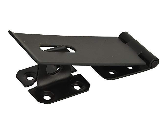 Forge 100mm Hasp and Staple with Security Powder Coated Finish - Black
