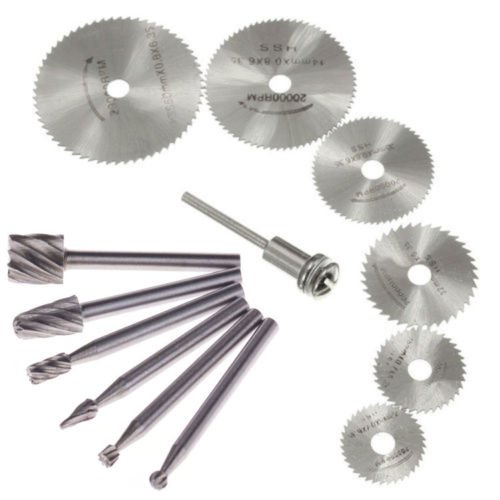 ZFE 6Pcs HSS Rotary Circular Saw Blades Set & 6pcs HSS Routing Router Bits Burr Sets