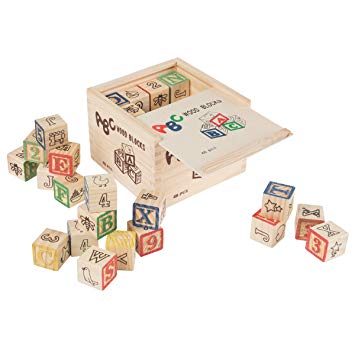 Hey!Play! ABC and 123 Wooden Blocks