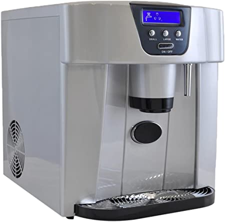 NutriChef Ice Maker and Dispenser - Upgraded Machine Countertop Ice Dispenser, Ice Machine W/ Easy-Touch Buttons, Get Ice In 9 minutes, Produces 33 lbs Of Ice Per 24 Hours